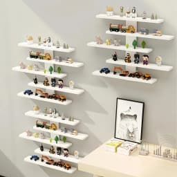 1-Piece Set of Collectible Floating Wall Racks, Multi-Tiered Wall Shelving Units, Versatile Display Stands, Suitable for Office and Home Decor, Ideal for Storing Statues and Small Figurines, Decorative Shelves, Functional Storage Racks, Multi-Purpose Rack