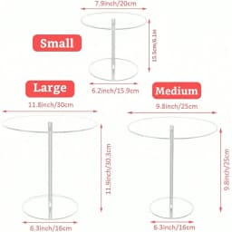 Transparent Acrylic Round Cake Stand, Transparent Cupcake Stand, Dessert Cupcake, Pastry Candy Display Rack, Suitable For Dessert Table, Birthday Party, Wedding Event