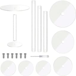 Transparent Acrylic Round Cake Stand, Transparent Cupcake Stand, Dessert Cupcake, Pastry Candy Display Rack, Suitable For Dessert Table, Birthday Party, Wedding Event