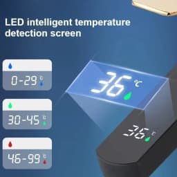 Square Digital Display Temperature Controlled Mixer Tap Hot Cold Water Faucet Household Bathroom Washbasin Cabinet