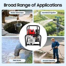7.5hp 210cc 4-Stroke Diesel Engine Water Pump Air Cooled Single Cylinder 110gpm Flow Water Transfer Pump 2 Inch Water Pump for Farm Irrigation Drainage