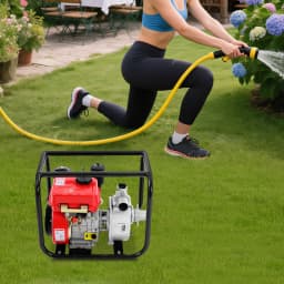 7.5hp 210cc 4-Stroke Diesel Engine Water Pump Air Cooled Single Cylinder 110gpm Flow Water Transfer Pump 2 Inch Water Pump for Farm Irrigation Drainage