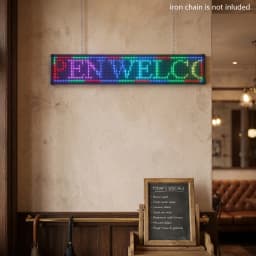 LED Sign, LED Sign Board 40x8 Inch, Colorful Advertising Display, USB U Disk and WiFi Control