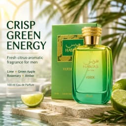 Armaf Hawas Verde for Him Eau de Parfum 100ml Fresh Citrus Green Apple Rosemary Patchouli Amber Men’s Fragrance Single Bottle