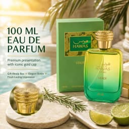 Armaf Hawas Verde for Him Eau de Parfum 100ml Fresh Citrus Green Apple Rosemary Patchouli Amber Men’s Fragrance Single Bottle