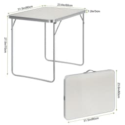 Folding Table, Portable Picnic Camping Table with Handle for Outdoor Indoor Yard