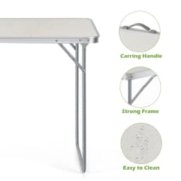 Folding Table, Portable Picnic Camping Table with Handle for Outdoor Indoor Yard