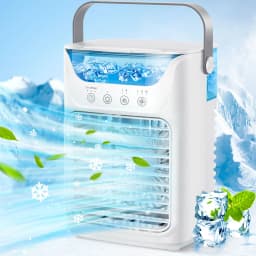 Portable Humidifier Cooling Fan Air Conditioner Desktop Fan Water Tank Small Air Cooling Fan for Home Bedroom Small Personal Fan