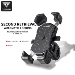 TOSUOD Bike Handlebar Phone Holder Automatic Locking One-Button Opening And Closing Bicycle Mobile Phone Stand