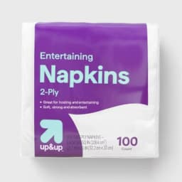 100ct 2-Ply Premium Disposable Napkins