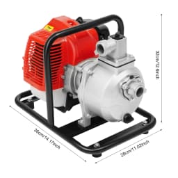 2-Stroke Gasoline Engine Pump,1.25KW High Power & 35.66GPM for Irrigation/Drainage,Fuel-Efficient 98.4ft Lift, Portable Design