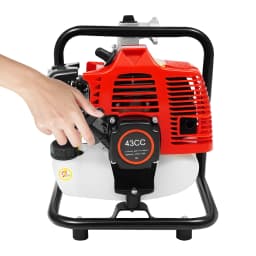 2-Stroke Gasoline Engine Pump,1.25KW High Power & 35.66GPM for Irrigation/Drainage,Fuel-Efficient 98.4ft Lift, Portable Design