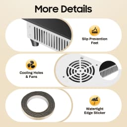 4 Burner Electric Ceramic Cooktop 110V 3000W 9 Power Levels LED Touch Display Built Countertop Dual Mount Overheat Lock Protection Far Infrared Heating Household Restaurant Cooking Range