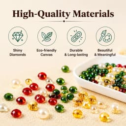 DIY Christmas Pearl Diamond Painting Art Kit, Christmas Pearl Art Kits for Adults & Beginner, 3D Diamond Art for Home Wall Decor