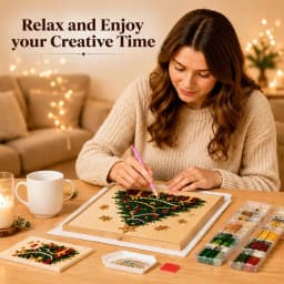 DIY Christmas Pearl Diamond Painting Art Kit, Christmas Pearl Art Kits for Adults & Beginner, 3D Diamond Art for Home Wall Decor