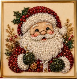 DIY Christmas Pearl Diamond Painting Art Kit, Christmas Pearl Art Kits for Adults & Beginner, 3D Diamond Art for Home Wall Decor