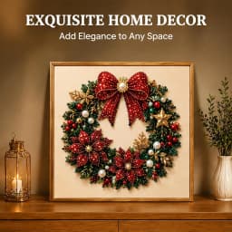 DIY Christmas Pearl Diamond Painting Art Kit, Christmas Pearl Art Kits for Adults & Beginner, 3D Diamond Art for Home Wall Decor