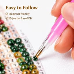 DIY Christmas Pearl Diamond Painting Art Kit, Christmas Pearl Art Kits for Adults & Beginner, 3D Diamond Art for Home Wall Decor