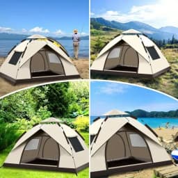 2-3 Person Pop Up Tents Waterproof Windproof Instant Tent for Camping Hiking New