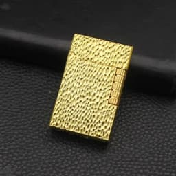 Metal Side-Sliding, Wheel-Type flip-top Lighter, Hand-Carved Butane Lighter, Suitable for Candles and Camping (Fuel-Free).