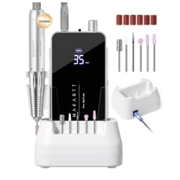 Makartt 35000RPM Nail Drill Cordless Electric Manicure Pedicure Kit Professional E File for Acrylic Gel Nails with Drill Bits