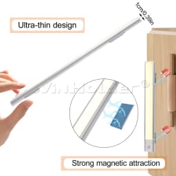 2/4/8/10X Dimmable Cabinet Light USB Rechargeable Motion Sensor Led Three Colors Lamp For Kitchen Wardrobe Indoor Lighting 20/30cm