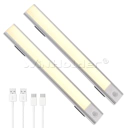 2/4/8/10X Dimmable Cabinet Light USB Rechargeable Motion Sensor Led Three Colors Lamp For Kitchen Wardrobe Indoor Lighting 20/30cm