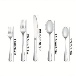30/60-Piece Luxury Golden Flatware Set, Stainless Steel Cutlery For 6, Includes Dinner Spoons, Teaspoons, Dinner Forks, Salad Forks, Dinner Knives, Ideal For Home, Restaurant, Parties & Weddings