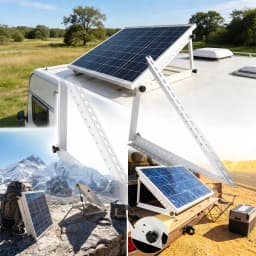 28 Inch Adjustable Solar Panel Mounting Brackets Triangle Tilt Support Racks Portable Solar Panel Mount Kit for RV Roof Outdoor Off-Grid Camping