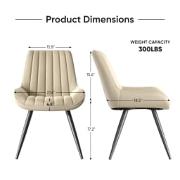 Set Of 2 Modern Dining Chairs Comfy Dining Room Chairs Reception Chair with Thick Cushions, Upholstered Fabric Kitchen Side Chairs with Metal Legs Suitable for Office Bar Kitchen Dining Room