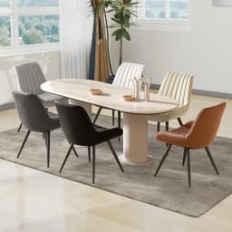 Set Of 2 Modern Dining Chairs Comfy Dining Room Chairs Reception Chair with Thick Cushions, Upholstered Fabric Kitchen Side Chairs with Metal Legs Suitable for Office Bar Kitchen Dining Room