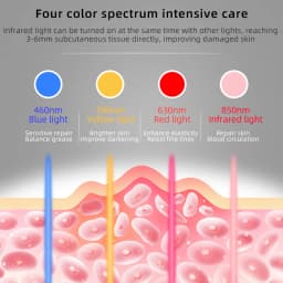 Silicone Wireless LED Mask Face 3 Colors LED Light Photon Red Light Infrared Therapy for Anti Aging Brightness Reduce Wrinkle Acne Facial Care Wireless Use