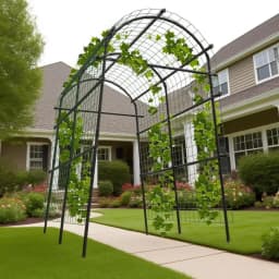 7.5FT Extra Tall Garden Arch Trellis, Polyethylene-Coated Stainless Steel Outdoor Plant Support for Climbing Flowers, Vegetables, Cucumbers, Vines | Heavy-Duty Pergola Arbor for Wedding, Party, Garden