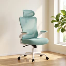 Ergonomic Office Chair: Office Desk Chair with High Back Mesh and Adjustable Lumbar Support Rolling Work Swivel Task Chairs with Wheel 3D Armrests and Headrest