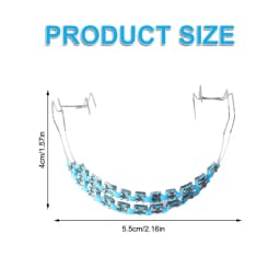 1 Pair Dental Fake Braces Temporary Tooth Decoration Colorful Metal Bracket Ligature Ties Dental Tool With Hook With Metal Wires