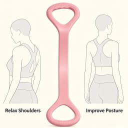 Figure 8 Silicone Resistance Band Shoulder Opener Elastic Stretching Band for Yoga Fitness Home Workout
