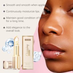 Gold Foil Color Changing Lip Balm Glossy Non-Sticky Nourishing Moisturizing Lasting Transferproof Color Changing Lipstick