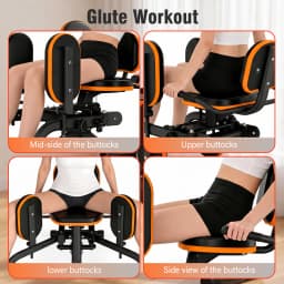 Foldable Home Hip Trainer Machine Dual-Motion Inner & Outer Thigh Sculptor, Unisex Home Gym Equipment for Home Workout