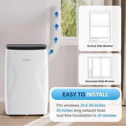 14000 BTU Portable Air Conditioners, Cools Up to 700 Sq.Ft, 3-in-1 Free standing AC Unit with Cooling, Dehumidifier & Fan Modes, LED Display, 24H Timer, Remote Control & Installation Kit