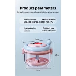 Dopamine Braces Storage Box, Denture Cleaning Box, Manual Drain Box, Portable Braces Storage At Home