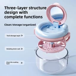 Dopamine Braces Storage Box, Denture Cleaning Box, Manual Drain Box, Portable Braces Storage At Home