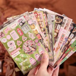 Japanese-Style Cute Sticker Book with Delicious Dessert and Cake Stationery Stickers, Suitable for Birthday and Back-to-School