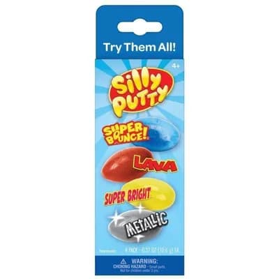 Party Favors Silly Putty Variety Pack 4 Count for Parties and Goodie Bags