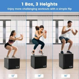 3-In-1 Plyometric Jump Box Jumping Training & Conditioning Jump Box Plyo Box