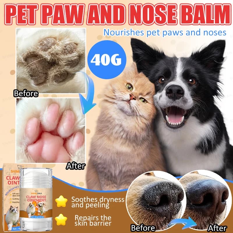 Pet Topical Care Cream, For Nose and Paw Care, Gentle, Fresh, Odorless, Safe and Effective.