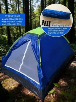 A large tent for 2-3 people, suitable for outdoor camping, travel, hiking, picnics, fishing, easy to set up, sun-proof, portable, and suitable for home use