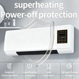 Wall Mount Ductless Air Conditioner, 2-in-1 Heater and Cooling Combo, Smart Room AC Unit, Wall-Mounted Ductless Air Conditioner, Smart Room AC Unit with Remote Timer (White)