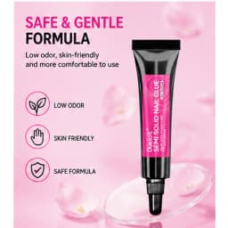3g Semi-Solid Press On Nail Glue, No UV Lamp Low Whitening Nail Patch Adhesive
