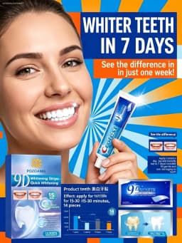 Convenient Peel-And-Apply Teeth Whitening Strips For An Improved Smile.