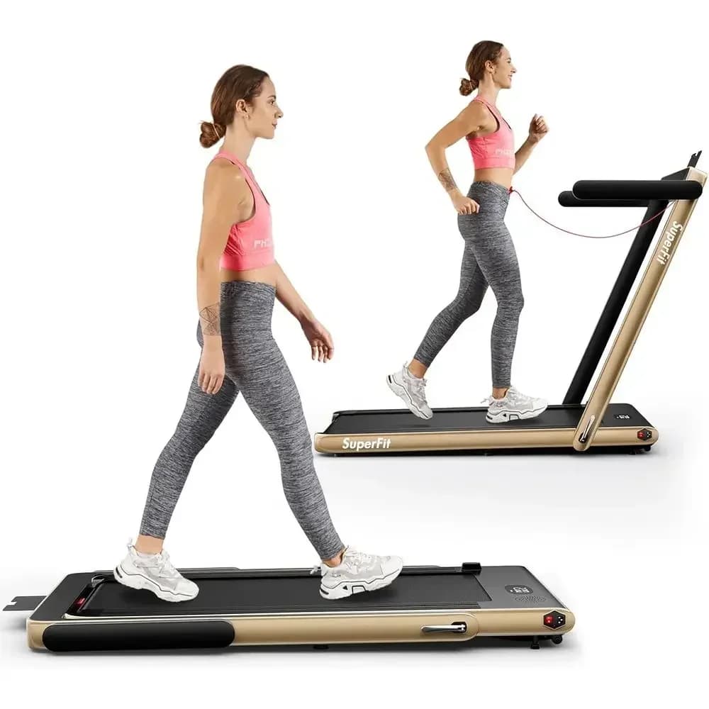 Space-Saving 2-in-1 Electric Treadmill with 2.25HP, Desk Compatibility, Remote & App Control, Ideal for Walking or Home Office